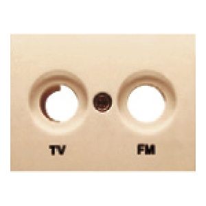 Tapa tv-fm dorado color perlado