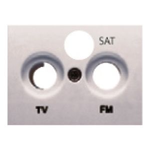 Tapa 3 salidas fm -tv-sat color plata luna