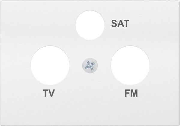 Tapa 3 salidas fm -tv-sat color blanco