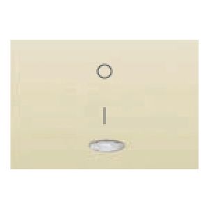 Tecla interruptor bipolar con señalizador color beige