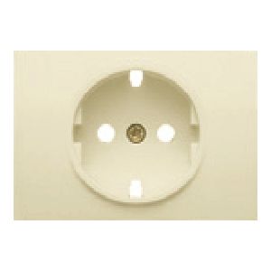Tapa base de 2 polos + tt lateral protección de seguridad color beige