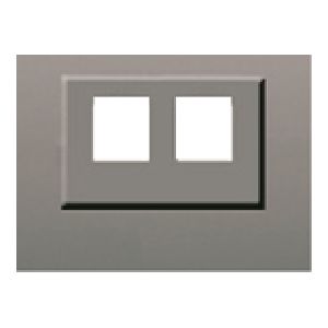 Tapa para toma rca estereo gris sombra