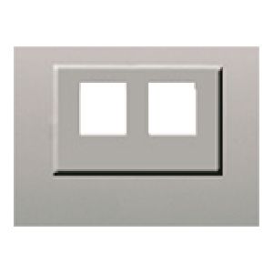 Tapa para toma rca estereo color plata luna