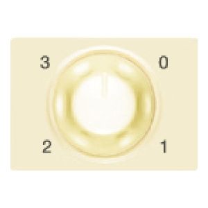 Tapa y boton conmutador rotativo color beige