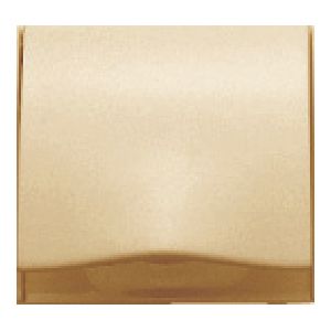 Tapa articulada para base enchufe de 2 polos + tt lateral dorado color perlado