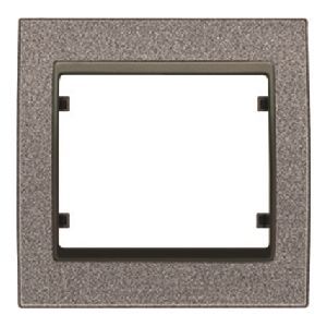 Marco de 1 elemento horizontal-vertical gris ceniza