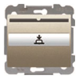 Interruptor -conmutador tarjetero 1 microrruptor dorado malta 10 (1.5) a 250 v~ con lámpara i