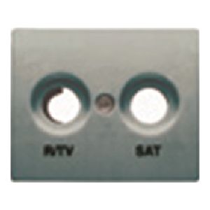 Tapa toma r/tv-sat color aluminio fusion