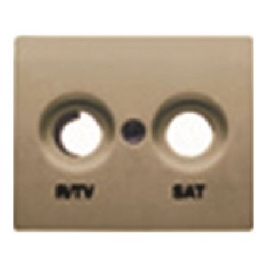Tapa toma r/tv-sat bronce niebla
