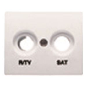 Tapa toma r/tv-sat color blanco perla mabe