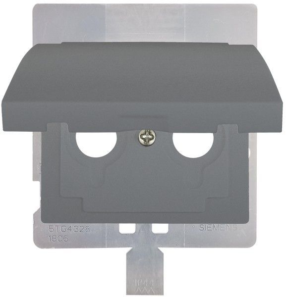 Tapa articulada para toma r/tv-sat IP44 color aluminio fusion