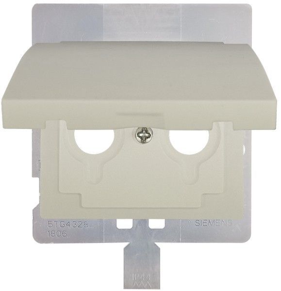 Tapa articulada para toma r/tv-sat IP44 color blanco satinado