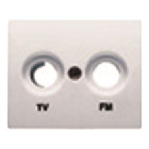 Tapa toma tv-fm color blanco perla mabe
