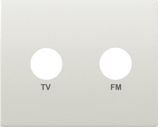 Tapa toma tv-fm color blanco satinado