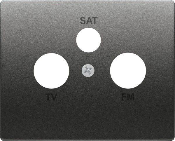 Tapa toma r/tv-sat 3 salidas antracita cosso