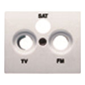 Tapa toma r/tv-sat 3 salidas color blanco perla mabe
