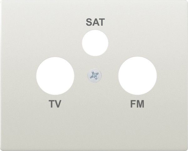 Tapa toma r/tv-sat 3 salidas color blanco satinado