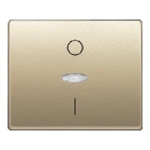 Tecla interruptor bipolar con señalizador dorado malta