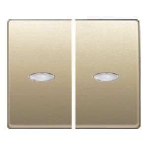 Juego teclas doble interruptor /doble conmutador. con señalizador dorado malta
