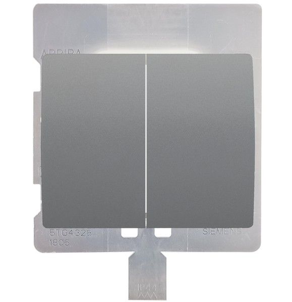 Juego teclas doble IP44. color aluminio fusion