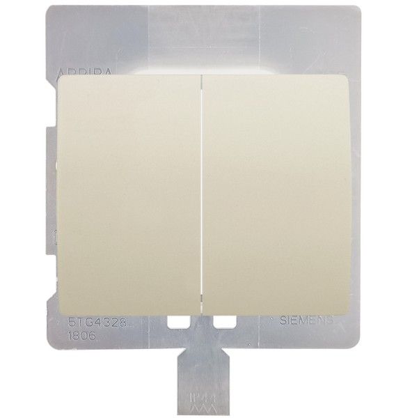 Juego teclas doble IP44 color blanco perla mabe