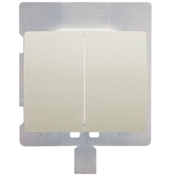 Juego teclas doble IP44 color blanco satinado