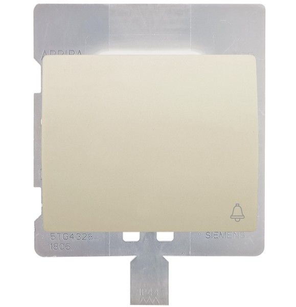 Tecla pulsador timbre IP44 color blanco perla mabe