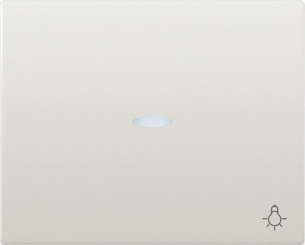 Tecla pulsador luz con señalizador color blanco satinado