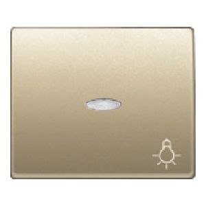 Tecla pulsador luz con señalizador dorado malta
