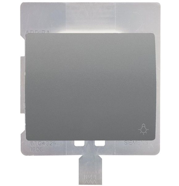 Tecla pulsador luz IP44 color aluminio fusion