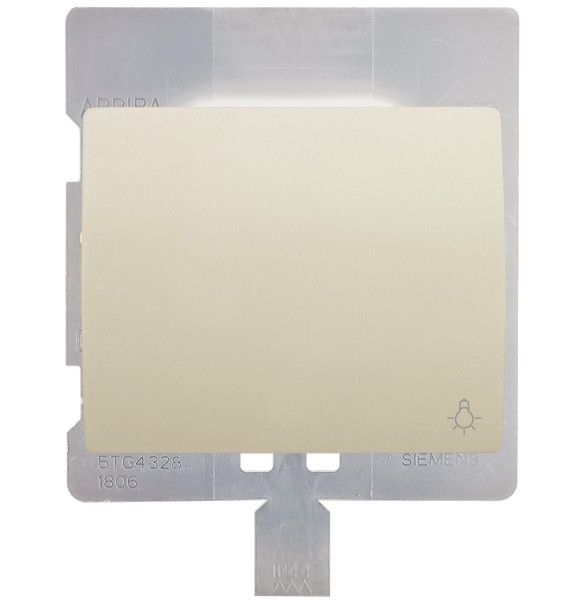 Tecla pulsador luz IP44 color blanco perla mabe
