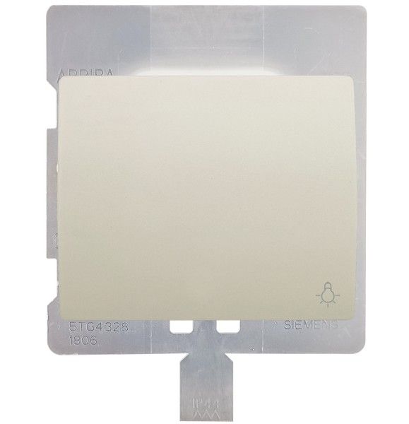 Tecla pulsador luz IP44 color blanco satinado