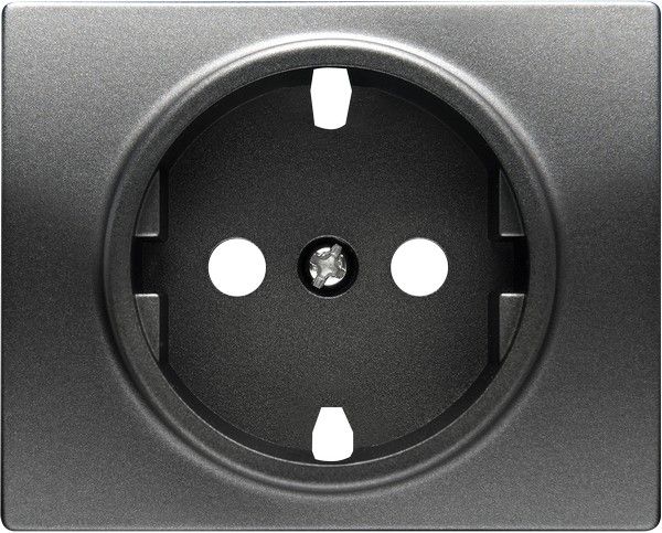 Tapa base enchufe seguridad antracita cosso