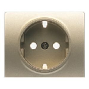 Tapa base enchufe seguridad dorado malta