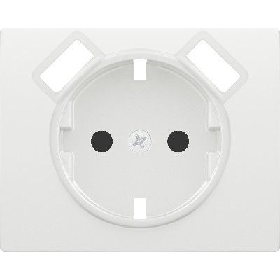 Tapa base enchufe seguridad 2 usb color blanco perla