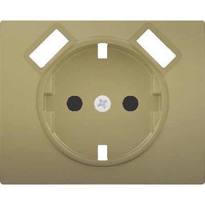 Tapa base enchufe seguridad 2 usb dorado malta