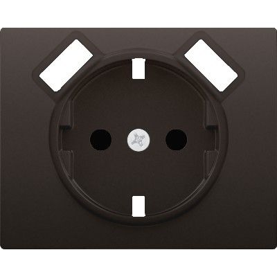 Tapa base enchufe seguridad 2 usb color marrón samoa