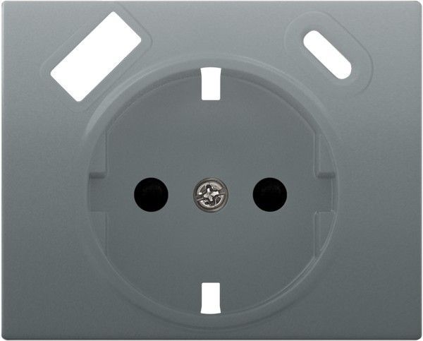 Tapa schuko usb ac. aluminio prusi