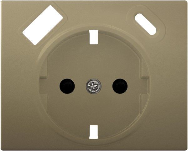 Tapa schuko usb ac. bronce niebla
