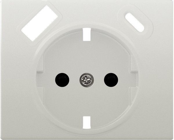 Tapa schuko usb ac blanco satín