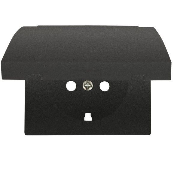 Tapa articulada base enchufe seguridad antracita cosso