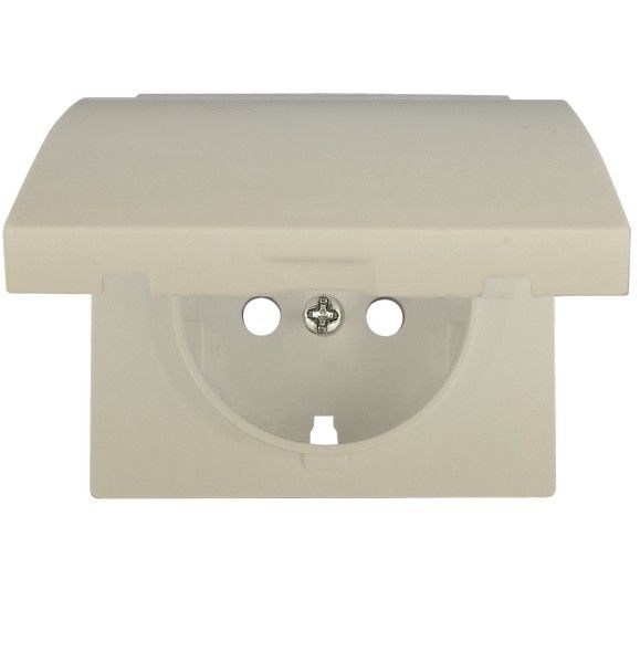 Tapa articulada base enchufe seguridad color blanco perla mabe