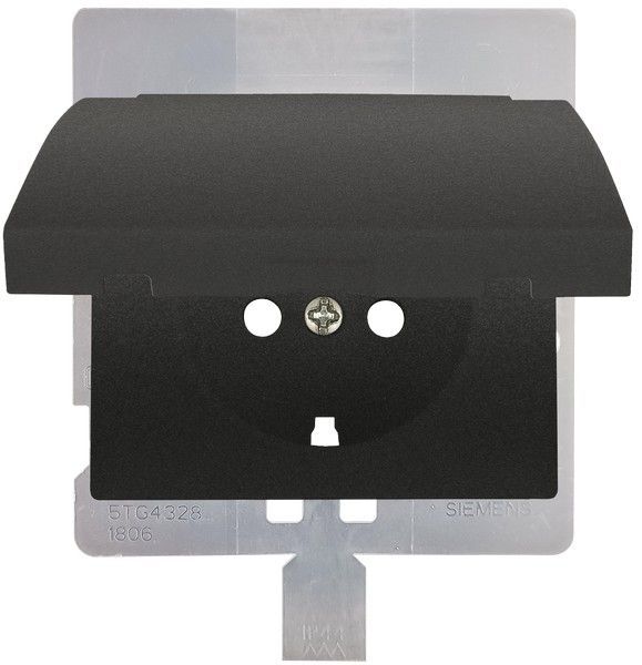 Tapa articulada base enchufe seguridad IP44 antracita cosso
