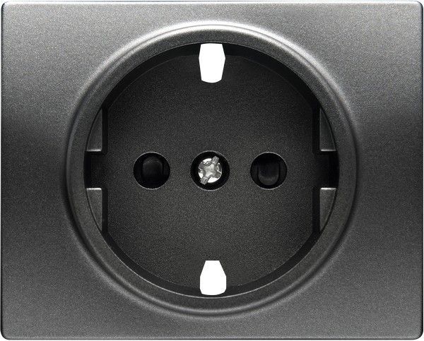 Tapa protección de seguridad para schuko antracita cosso
