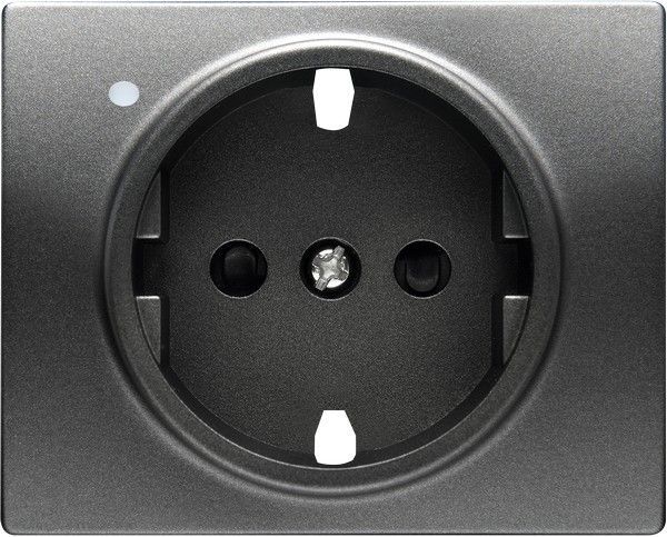 Tapa protección de seguridad difusor schuko antracita cosso