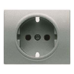 Tapa protección de seguridad para schuko color aluminio fusion