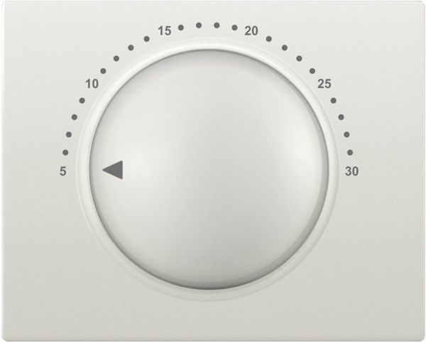 Tapa termostato eléctrico ambiente color blanco satinado