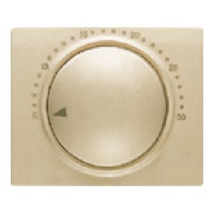 Tapa termostato eléctrico ambiente dorado malta