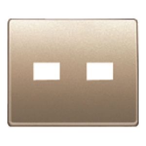 Tapa para toma rca estereo bronce niebla