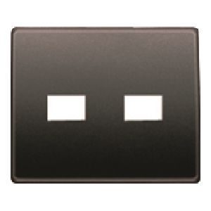 Tapa para toma rca estereo color marron samoa
